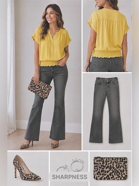 ALFANI WOMAN | Satin Marigold Peasant Style Blouse | Sz 20W